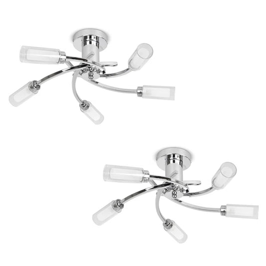 Geneva Glass Semi Flush Mount
