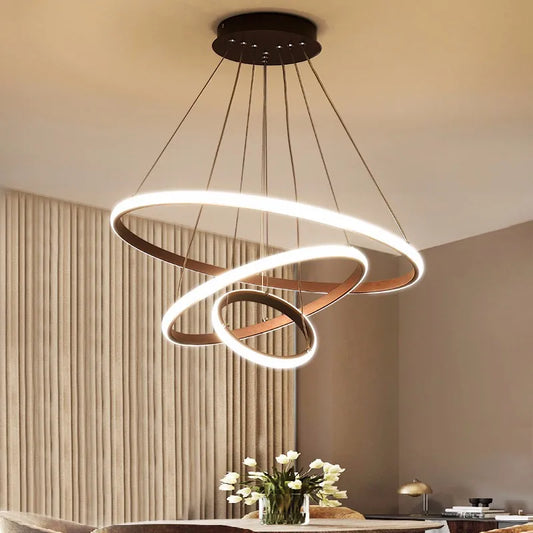 Chandelier Gold/Coffee/White for Living Room Dining Room Kitchen Room round Shape Chandelier Lighting Fixtures Lndoor Lighting