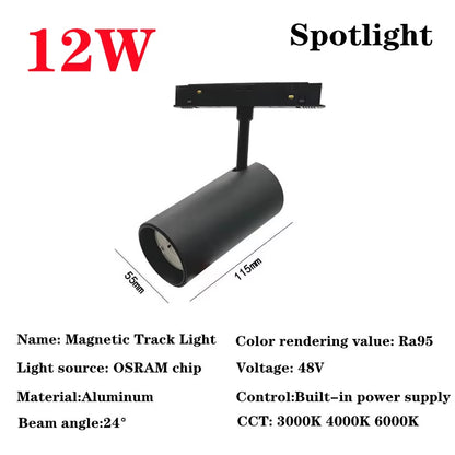 Recessed Magnetic Track Light Design Ceiling Light Magnetic Rail Ceiling System Indoor Track Lighting Spot Rail Spotlight