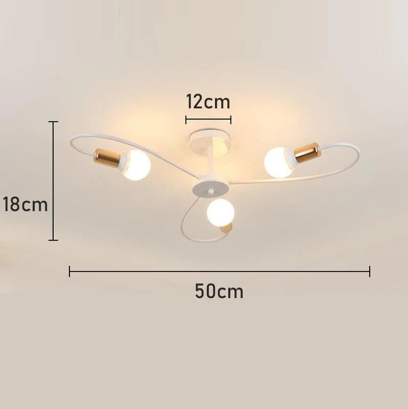 E27 Ceiling Lamp Modern Decor Home Lighting Fixture Retro Industrial Chandelier Wrought Iron LED Decoration Pendant Lights