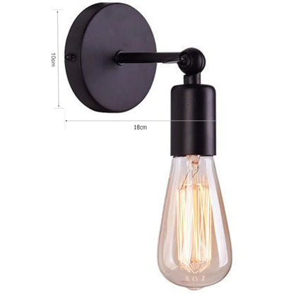 Nordic Wood Wall Lights Bedroom Bedside Lamp Black Creative Modern E27 Wall Lamps Suspension LED Home Lighting Sconce Room Decor