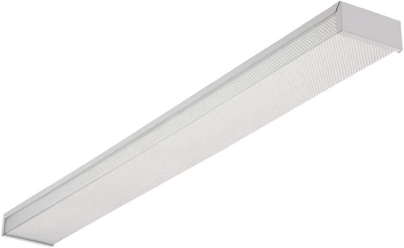3348 Lighting Two-Light Fluorescent Ceiling Fixture, White,4-Feet