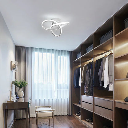 Modern LED Ceiling Light, 20W Modern Spiral Design LED Lamp