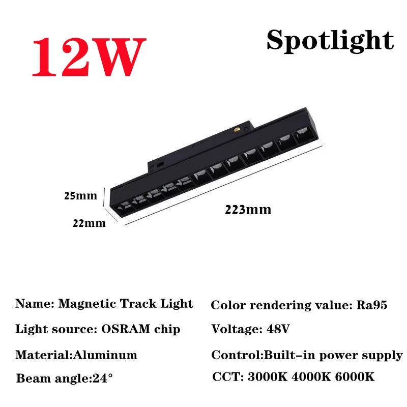 Recessed Magnetic Track Light Design Ceiling Light Magnetic Rail Ceiling System Indoor Track Lighting Spot Rail Spotlight