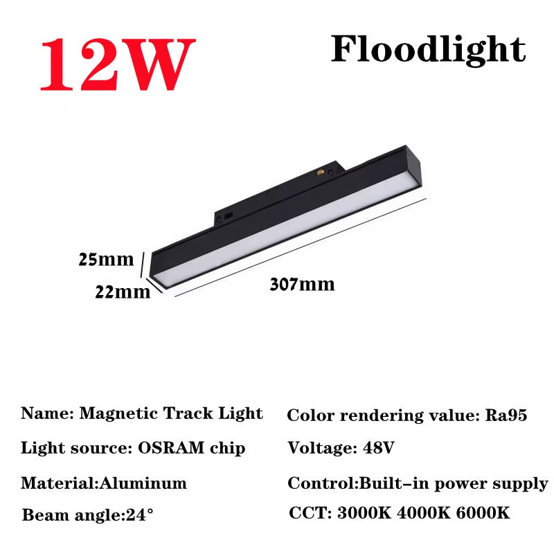Recessed Magnetic Track Light Design Ceiling Light Magnetic Rail Ceiling System Indoor Track Lighting Spot Rail Spotlight