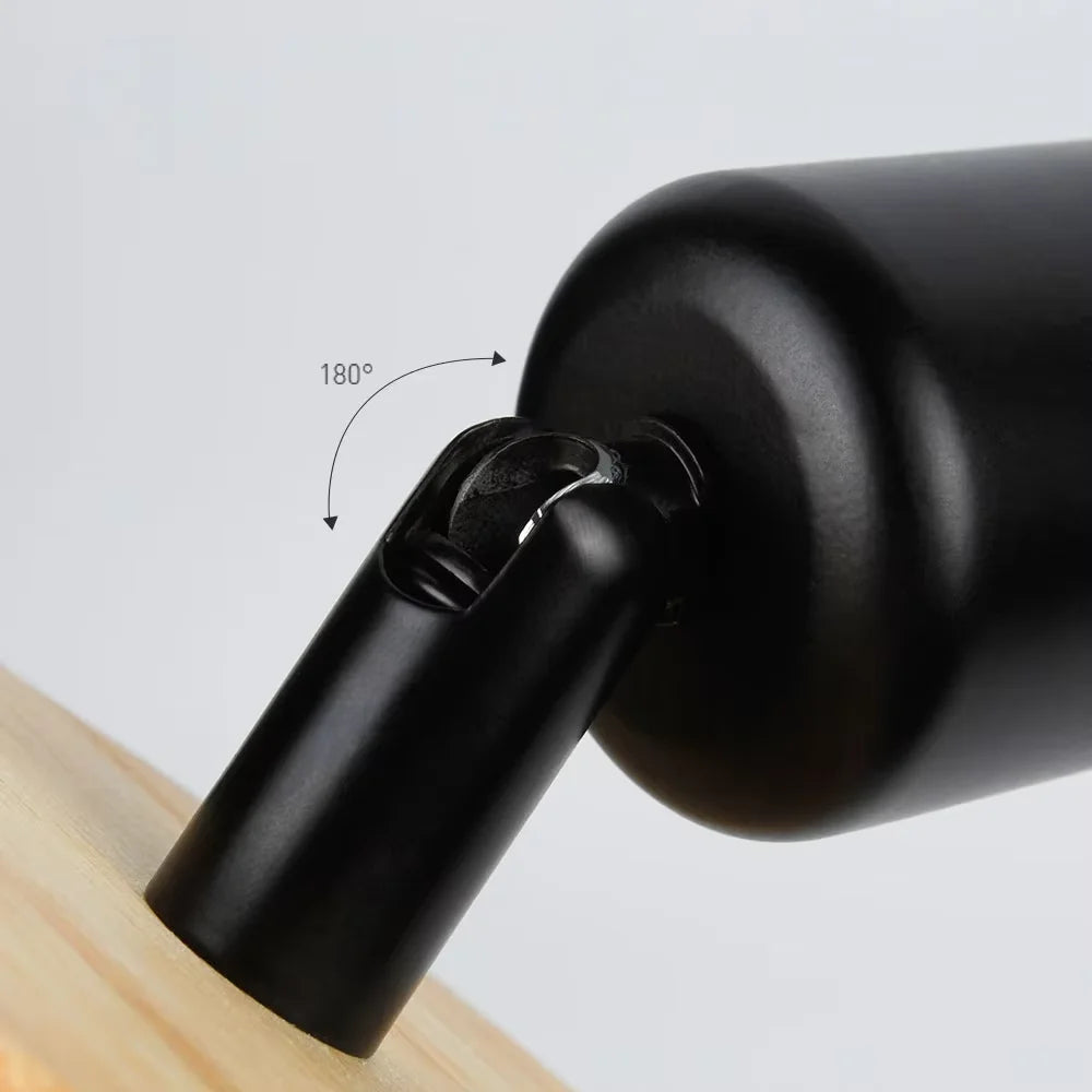 Nordic Vintage Wood Wall Lamp E27 Lamp Base Loft Iron Art Lights for Bar Cafe Restaurant Home Lighting 220V Black White