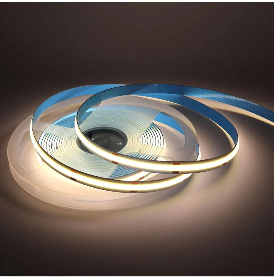 5V COB LED Strip Light 400LED/M Dotless Flexible Cuttabl LED Tape Light COB Flexible LED Tape Lights for Cabinet Home Lighting