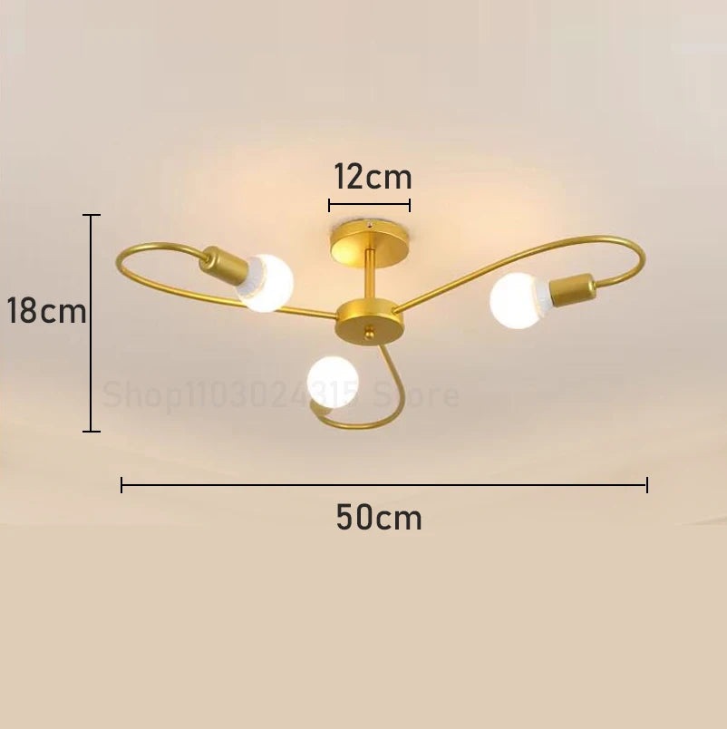 E27 Ceiling Lamp Modern Decor Home Lighting Fixture Retro Industrial Chandelier Wrought Iron LED Decoration Pendant Lights
