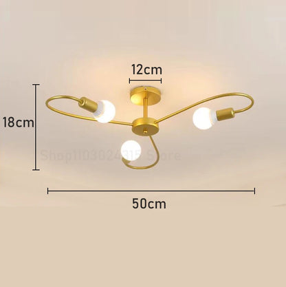 E27 Ceiling Lamp Modern Decor Home Lighting Fixture Retro Industrial Chandelier Wrought Iron LED Decoration Pendant Lights