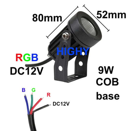 4 Line External Control RGB LED COB Garden Lighting Spiked Lawn Lamp Waterproof Lighting Led Lighting Garden Path Spotlights 12V