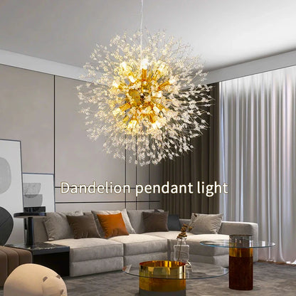 Modern Starry Sky Art Crystal Pendant Indoor Lighting Dandelion Dining Room, Living Room, Bedroom, Bar Art Lighting Fixtures