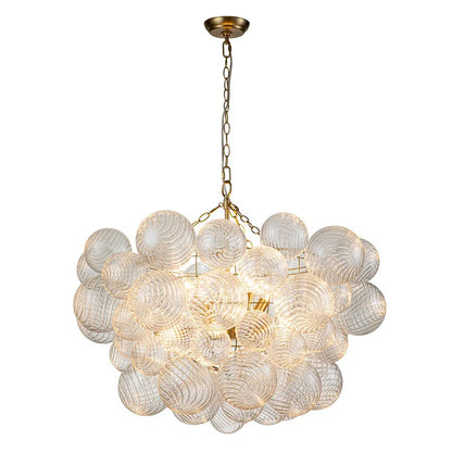 Annachristina 8-Light Twisted Glass Globe Cluster Chandelier Sputnik Ceiling Light
