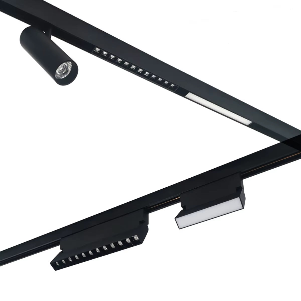 Recessed Magnetic Track Light Design Ceiling Light Magnetic Rail Ceiling System Indoor Track Lighting Spot Rail Spotlight