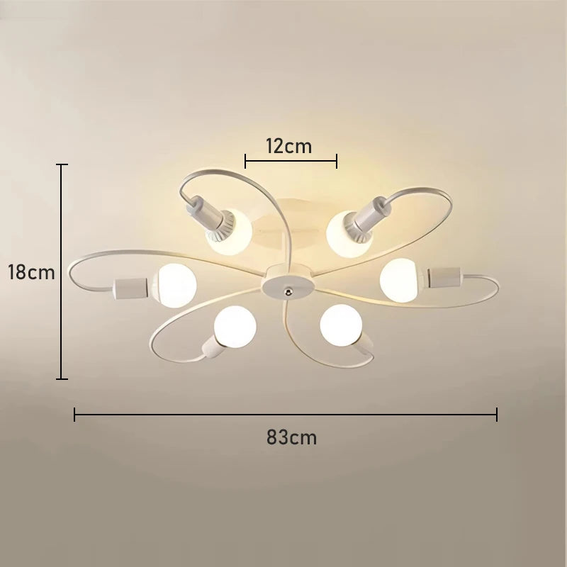 E27 Ceiling Lamp Modern Decor Home Lighting Fixture Retro Industrial Chandelier Wrought Iron LED Decoration Pendant Lights