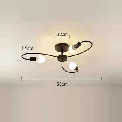 E27 Ceiling Lamp Modern Decor Home Lighting Fixture Retro Industrial Chandelier Wrought Iron LED Decoration Pendant Lights