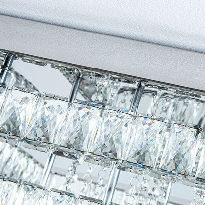 Jaclynn Modern Crystal LED Flush Mount Ceiling Light Fixture