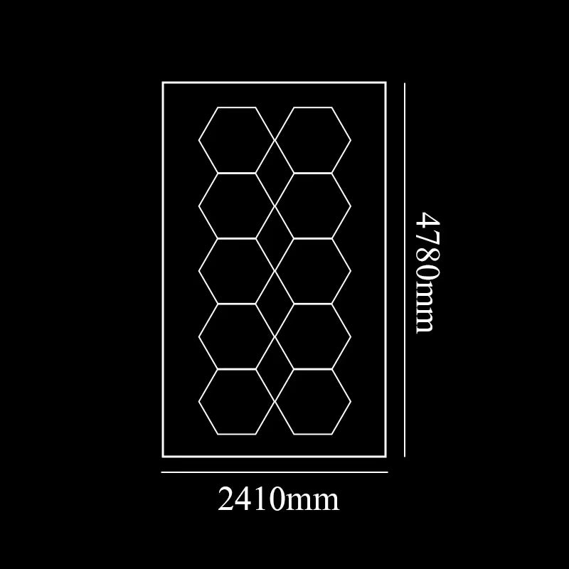 Hexagon LED Lighting Honeycomb Hex Lights for Garage Workshop Lighting Car Detail for Car Wash Beauty Station Office
