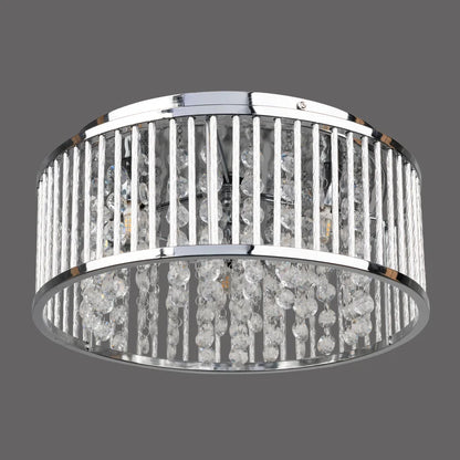 Chidester 3 -Light 35Cm Chrome Crystal Flush Mount Ceiling Light