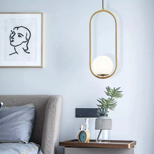 Pendant Lighting Modern Style Chandelier-Modern Ceiling Light White Frosted Globe Glass Lampshade Pendant Light Kitchen