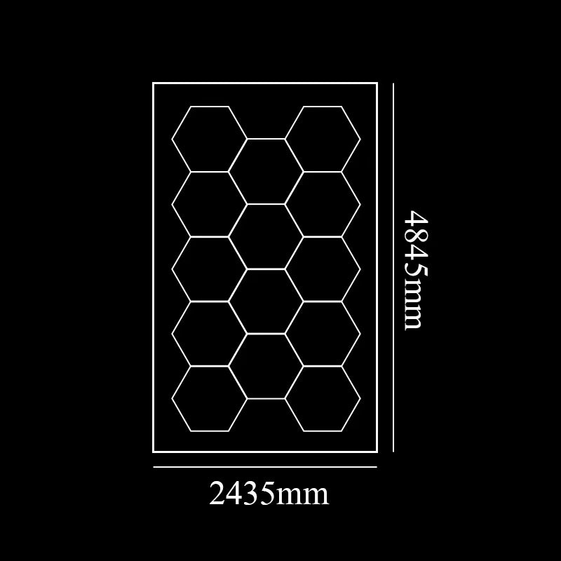 Hexagon LED Lighting Honeycomb Hex Lights for Garage Workshop Lighting Car Detail for Car Wash Beauty Station Office