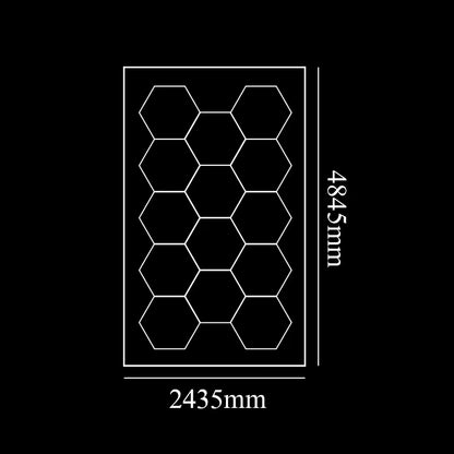 Hexagon LED Lighting Honeycomb Hex Lights for Garage Workshop Lighting Car Detail for Car Wash Beauty Station Office
