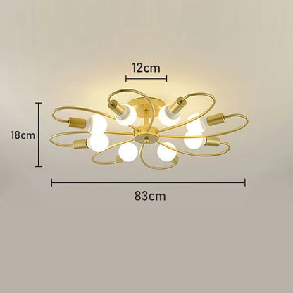 E27 Ceiling Lamp Modern Decor Home Lighting Fixture Retro Industrial Chandelier Wrought Iron LED Decoration Pendant Lights