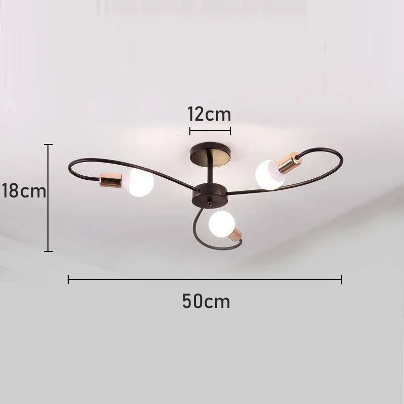 E27 Ceiling Lamp Modern Decor Home Lighting Fixture Retro Industrial Chandelier Wrought Iron LED Decoration Pendant Lights