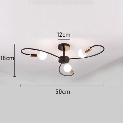 E27 Ceiling Lamp Modern Decor Home Lighting Fixture Retro Industrial Chandelier Wrought Iron LED Decoration Pendant Lights