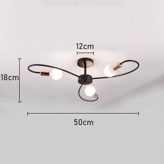 E27 Ceiling Lamp Modern Decor Home Lighting Fixture Retro Industrial Chandelier Wrought Iron LED Decoration Pendant Lights