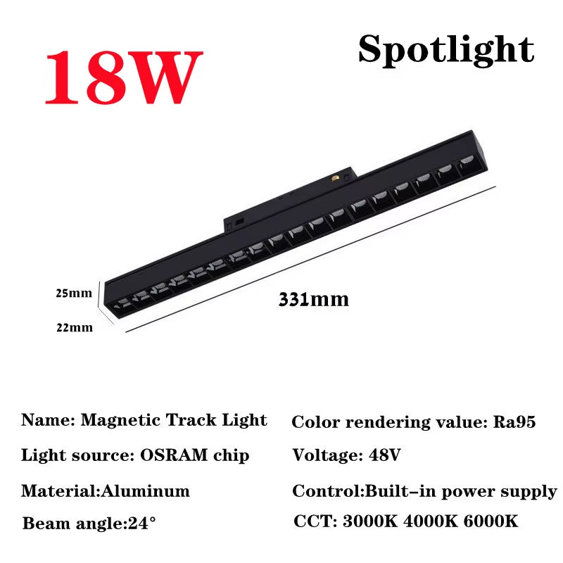 Recessed Magnetic Track Light Design Ceiling Light Magnetic Rail Ceiling System Indoor Track Lighting Spot Rail Spotlight