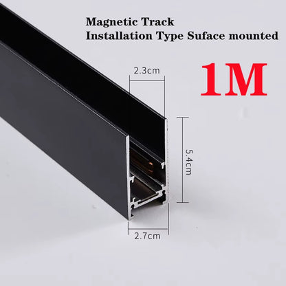 Recessed Magnetic Track Light Design Ceiling Light Magnetic Rail Ceiling System Indoor Track Lighting Spot Rail Spotlight