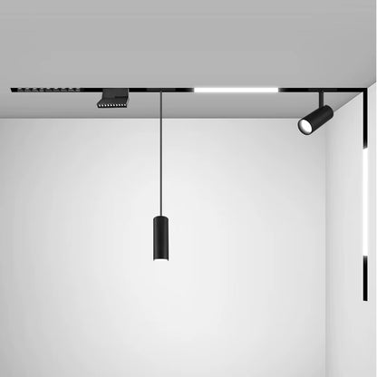 Recessed Magnetic Track Light Design Ceiling Light Magnetic Rail Ceiling System Indoor Track Lighting Spot Rail Spotlight