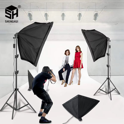 Photography Studio Softbox Lighting Kit Arm for Video & Youtube Continuous Lighting Professional Lighting Set Photo Studio