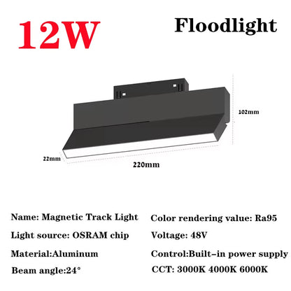 Recessed Magnetic Track Light Design Ceiling Light Magnetic Rail Ceiling System Indoor Track Lighting Spot Rail Spotlight