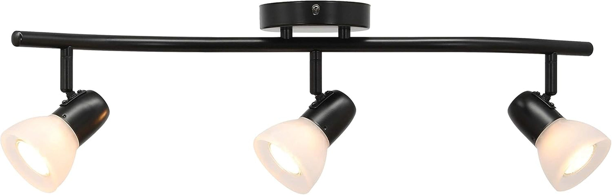 Track Lighting, 3 Light Modern Black Curved Kitchen Track Ceiling Light Fixtures XB-TR1223-3-MBK