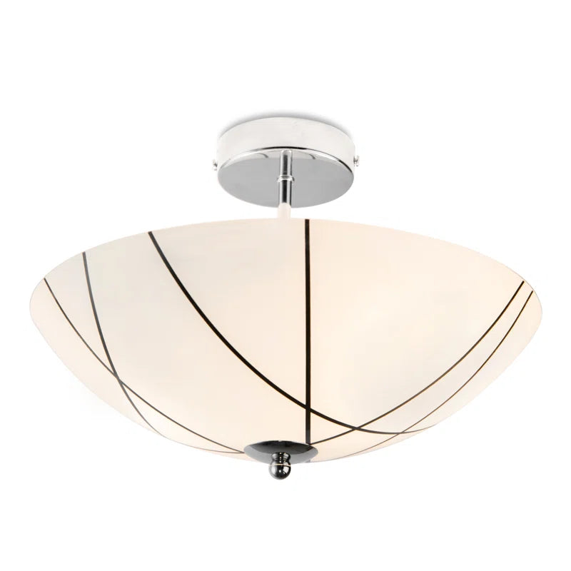 Paramore 2-Light Semi Flush Mount Ceiling Light Uplighter