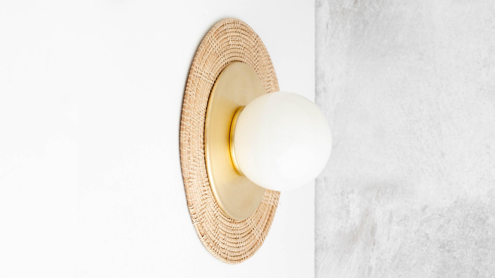 Sconce - Bohemian Lighting - Bamboo Lighting - Brass Plate Lighting - Wall Decor - Model No. 4042