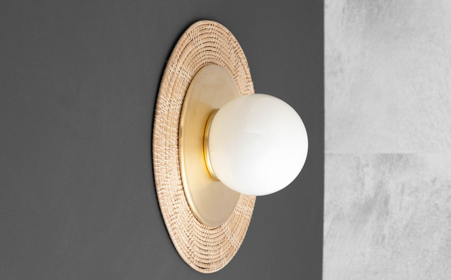 Sconce - Bohemian Lighting - Bamboo Lighting - Brass Plate Lighting - Wall Decor - Model No. 4042