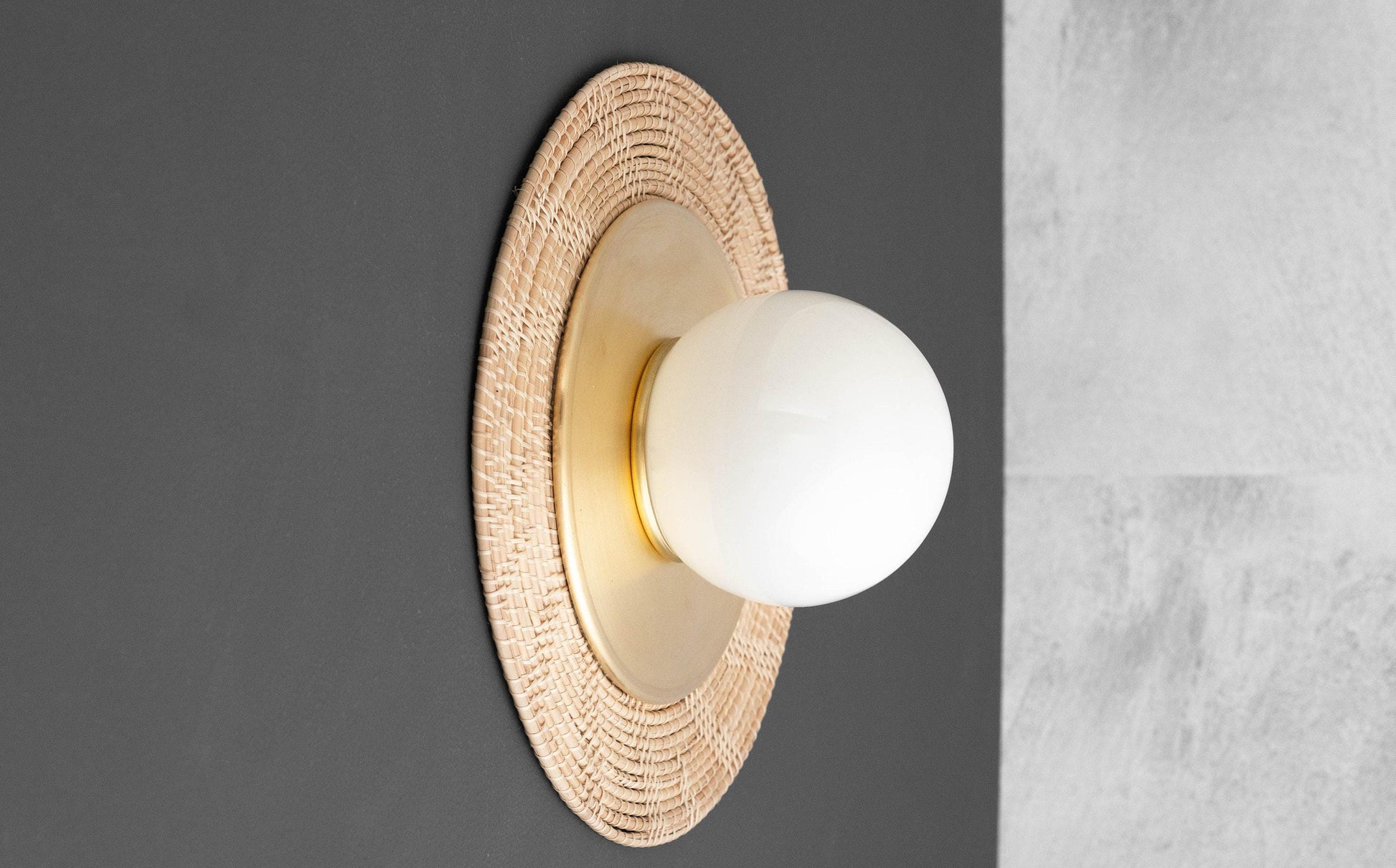 Sconce - Bohemian Lighting - Bamboo Lighting - Brass Plate Lighting - Wall Decor - Model No. 4042