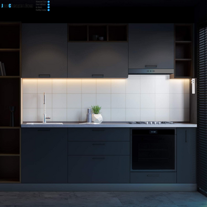 2M Motion Sensor LED Strip Lights with Rechargeable, 6000K Cold White under Cabinet LED Strip Lights for Kitchen Wardrobes, Closet, Cupboard