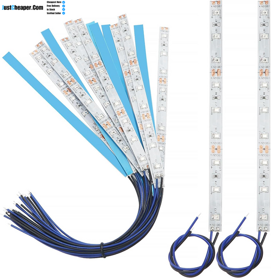 15 PCS 150Mm Prewired Strip LED, 12V - 18V LED Strip Light, 2335 SMD LED Light, Blue