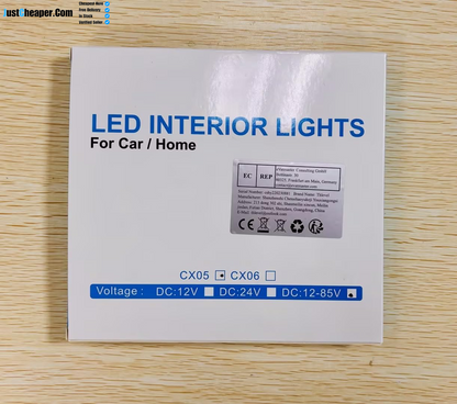 Car Interior Light Bar 10W 48 LED Universal Bright with Switch for 12V to 85V Van Truck Lorry Camper Boat Caravan Motorhome 2PCS